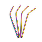 Stainless Steel Straws with Cleaning Brush and Pouch Set